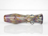 Ruby Red Color Swirl Chillum Pipe
