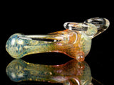 Heady Fumed Spoon with Horns and Opal