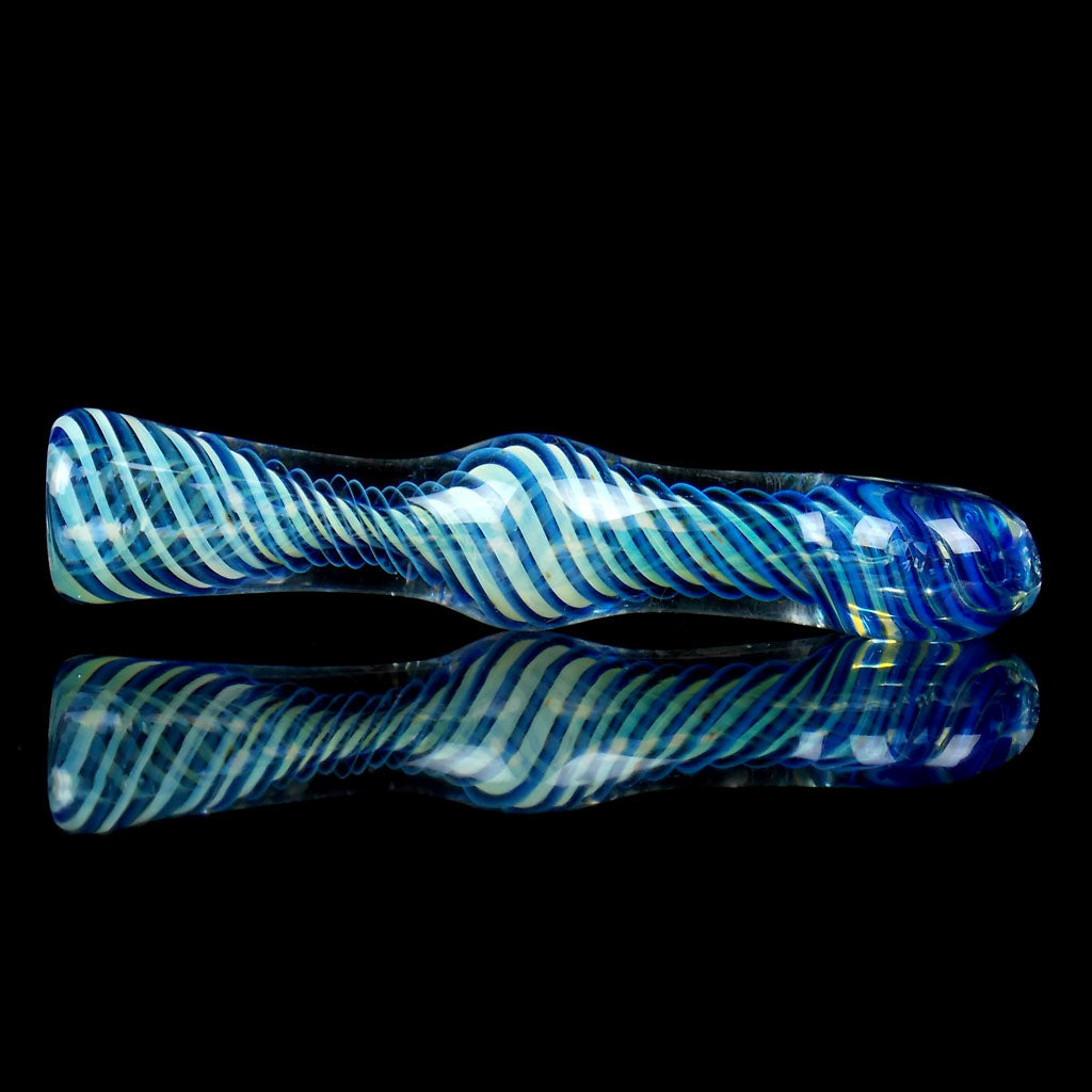 Blue Spiral Chillum