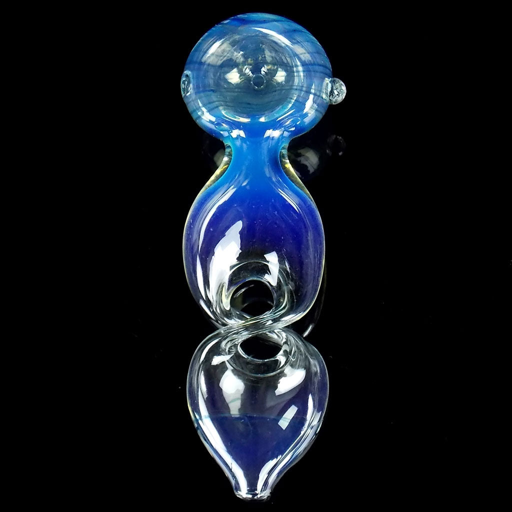 Fumed Blue Twisted Spoon Bowl
