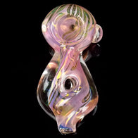 pink twisted glass pipe