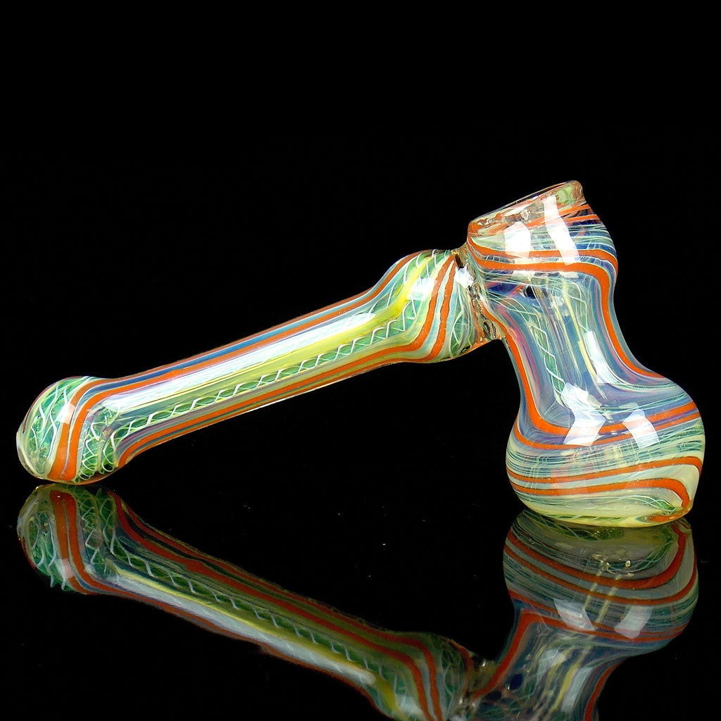 Orange Green Fumed Hammer Bubbler