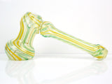 Yellow Green Fumed Hammer Bubbler