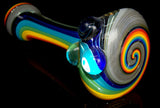 Gold Rainbow Swirl Glass Pipe