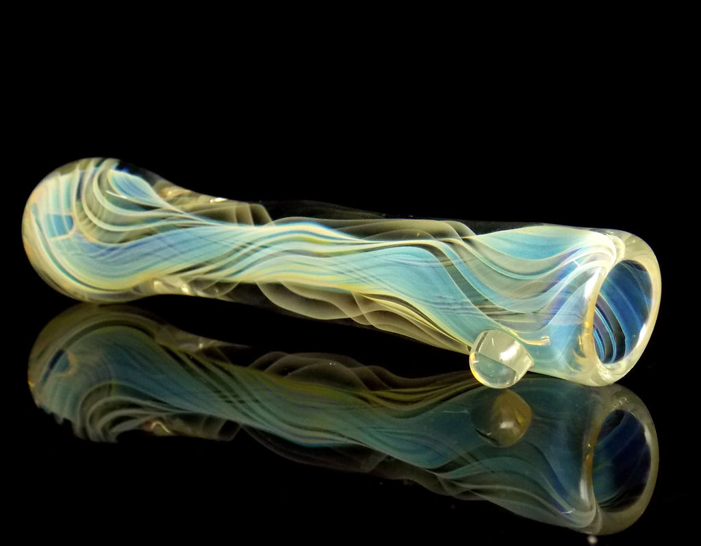 Long Chillum Pipe Silver Fumed