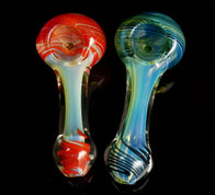 Red Black Glass Spoon Pipe Gift Set