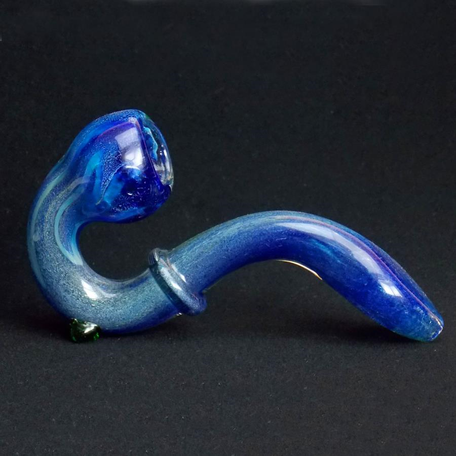 Blue Glass Sherlock Pipe