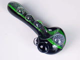 dichroic delirium black green dichro glass pipe