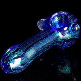 heady solid dichro dichroic glitter cobalt blue glass smoking pipe by VisceralAntagonisM