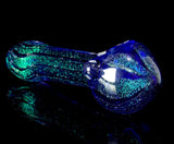 heady solid dichro dichroic glitter cobalt blue glass smoking pipe by VisceralAntagonisM