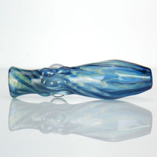 blue stardust glass chillum pipe