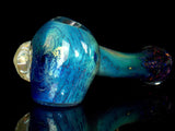cobalt glass pipe with fume