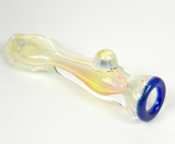 Color changing fumed chillum with cobalt blue