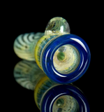 Color changing fumed chillum with cobalt blue