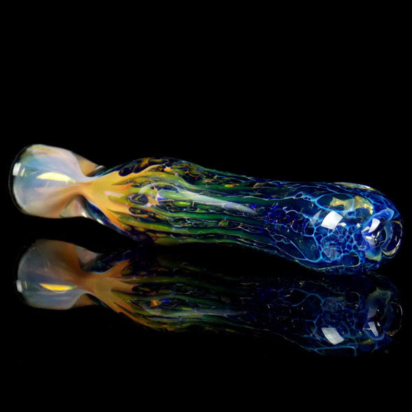 pink fumed glass chillum pipe