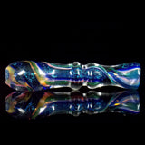 girly glass chillum pipe with dichroic glitter dichro sparkles