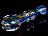 girly glass chillum pipe with dichroic glitter dichro sparkles