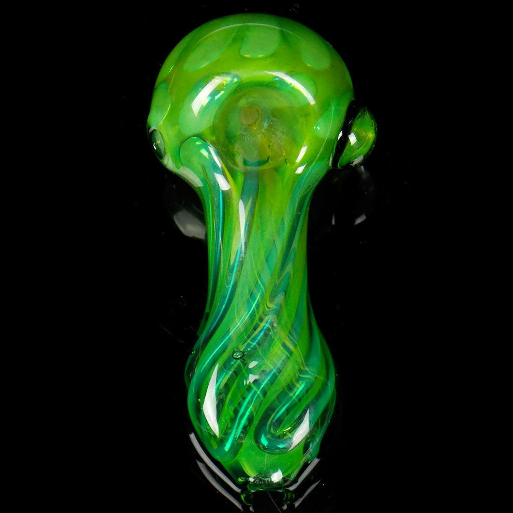 alien green glass pipe