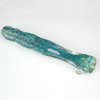 aqua blue glass chillum pipe