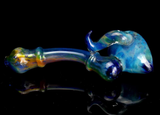 heady fumed cobalt glass sherlock pipe