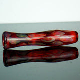 Ruby Red Glass Chillum Smoking Pipe