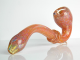 pink orange glass sherlock pipe