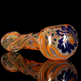 Inside Out Gold Fumed Pink and Orange Spoon Pipe