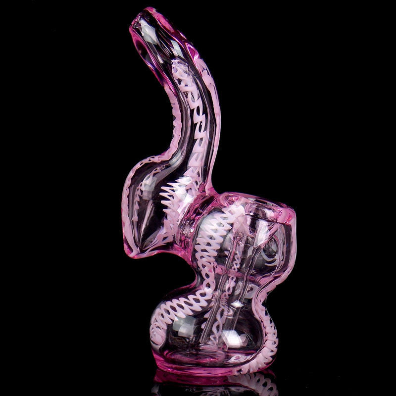 pink glass bubbler pipe