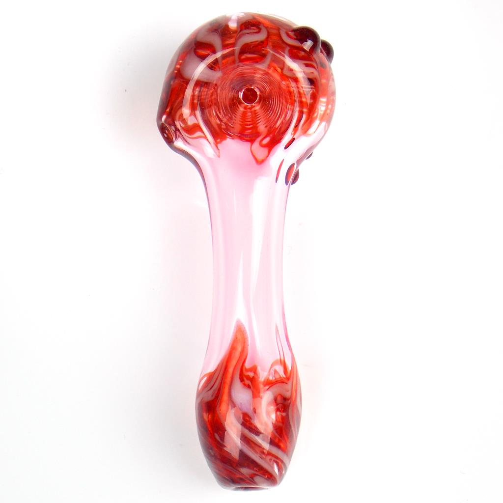red pink cute glass smoking pipe