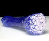 purple frit color glass spoon pipe smoking bowl