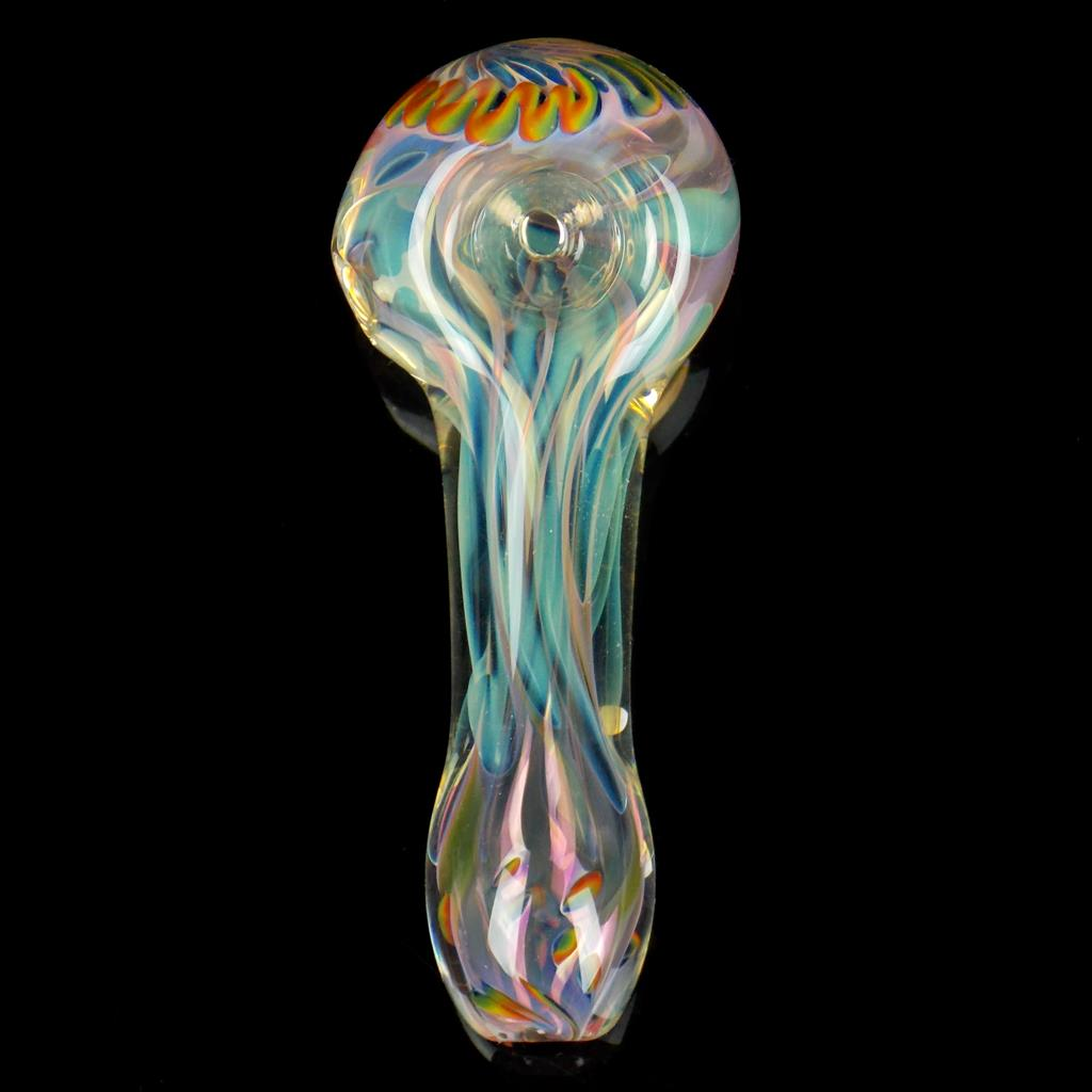 super fumed rainbow glass pipe