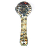 Red Black Glass Spoon Pipe