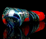 inside out spoon pipe with dichroic glass