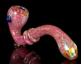 XL Red Pink Glass Sherlock Pipe