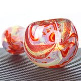 Red and gold dichroic glass spoon Bowl
