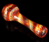 red coil pot glass smoking pipe