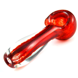 Red USA Frit Glass Smoking Bowl Pipe