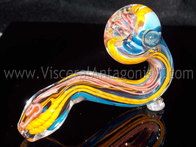 Colorful Rainbow Glass Sherlock Pipe
