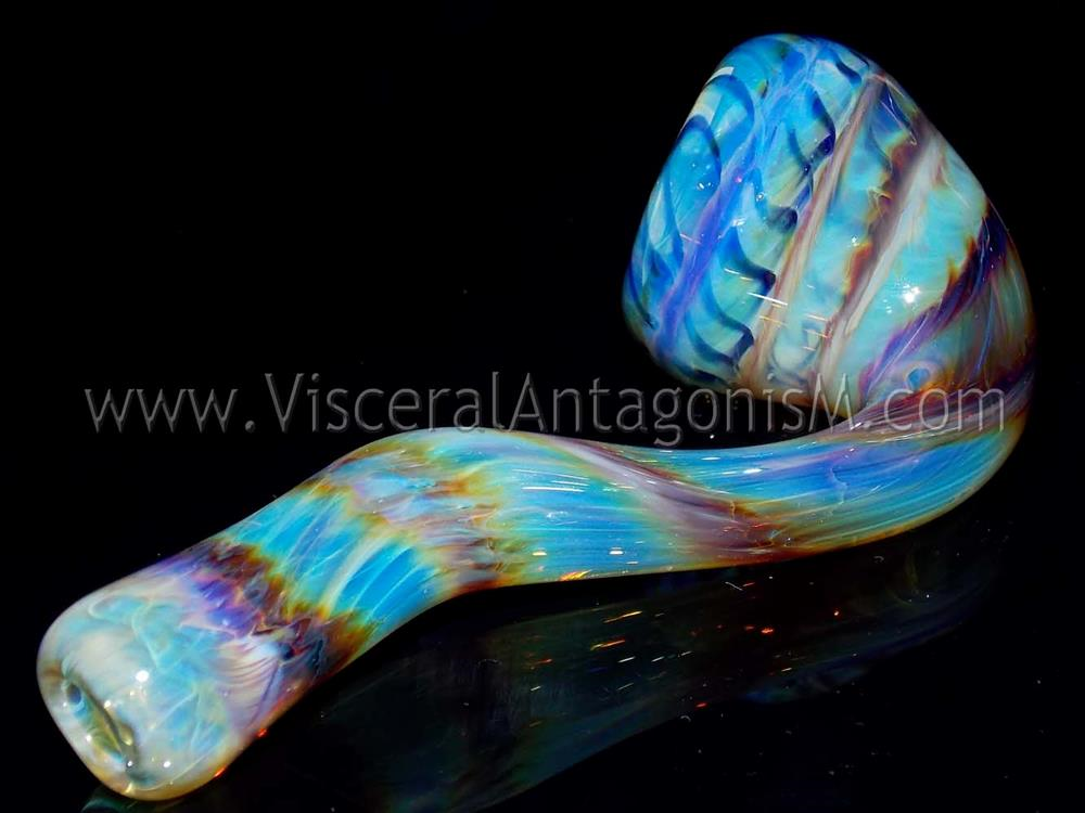 Color changing fumed glass pipe