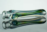 experimental green color changing glass pipe