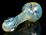 Silver Ghost Fume Color Changing Glass Pipe