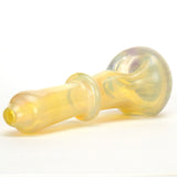 Fumed Glass Spoon Pipe with Purple Honeycomb Cap
